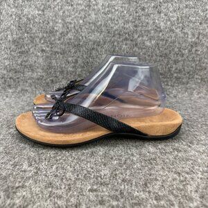 ✅Womens 9 Vionic Bella II Orthotic Sandals Thong Flip Flops Black Casual Comfort
